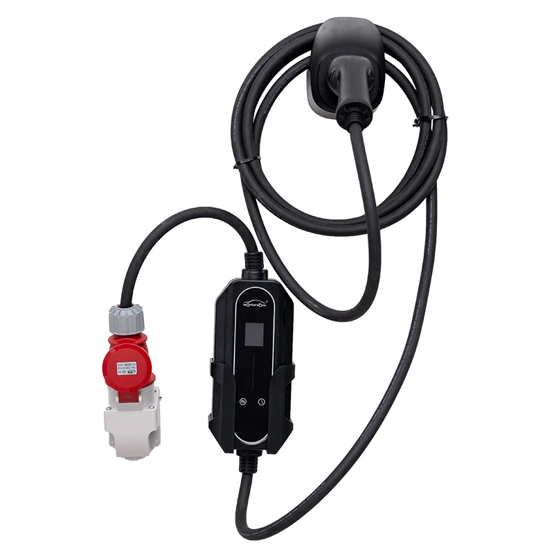 7kW Portable AC EV Charger with Acrylic Housing for Home & Outdoor Charging